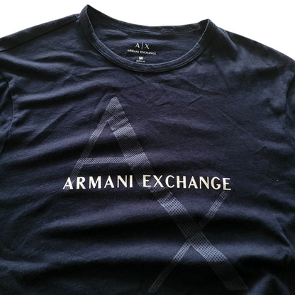 Armani Exchange AX Logo T-Shirt – Black, Size M - USASTARFASHION