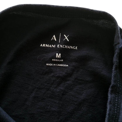 Armani Exchange AX Logo T-Shirt – Black, Size M - USASTARFASHION