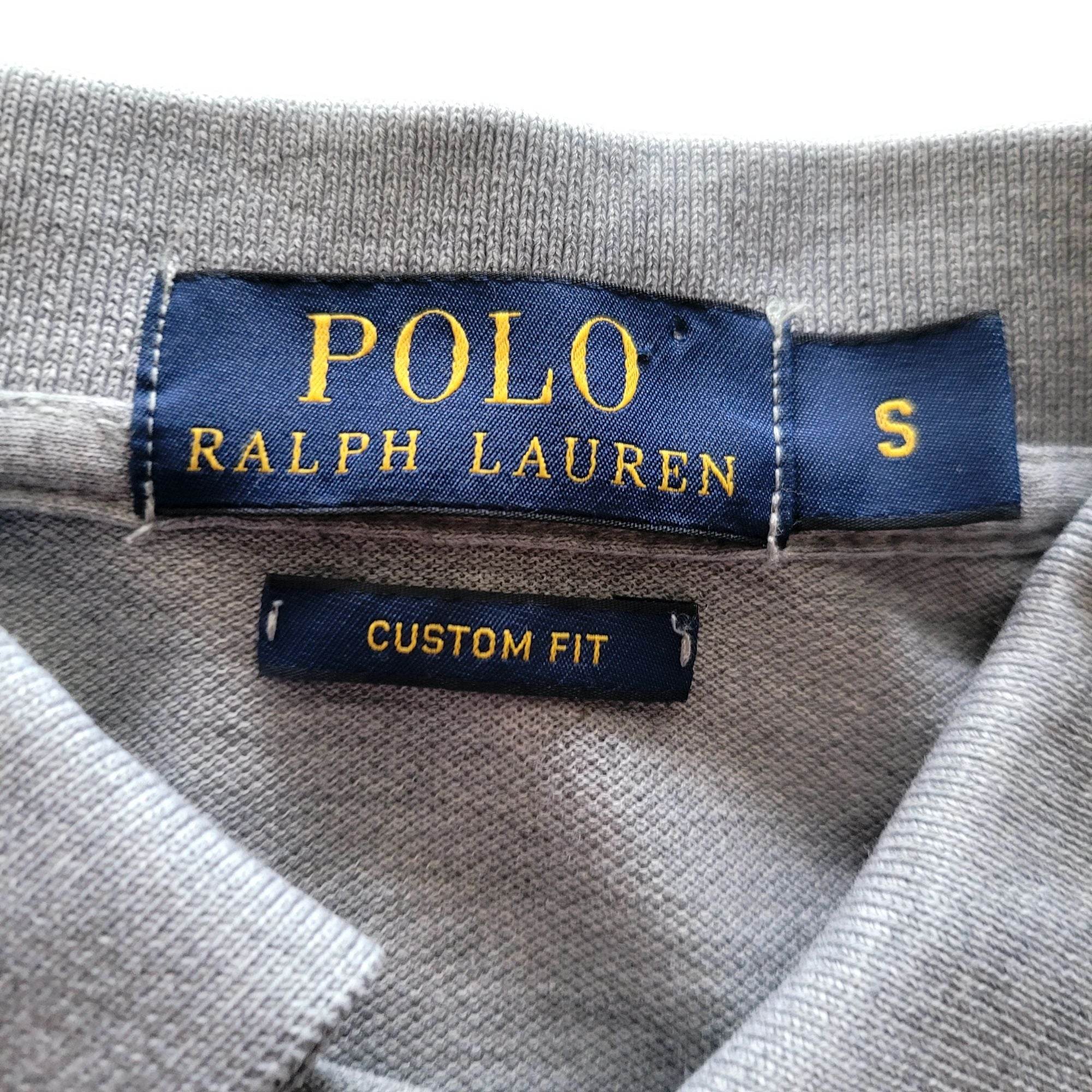 Polo Ralph Lauren Grey Custom Fit Polo Shirt – Size S - USASTARFASHION