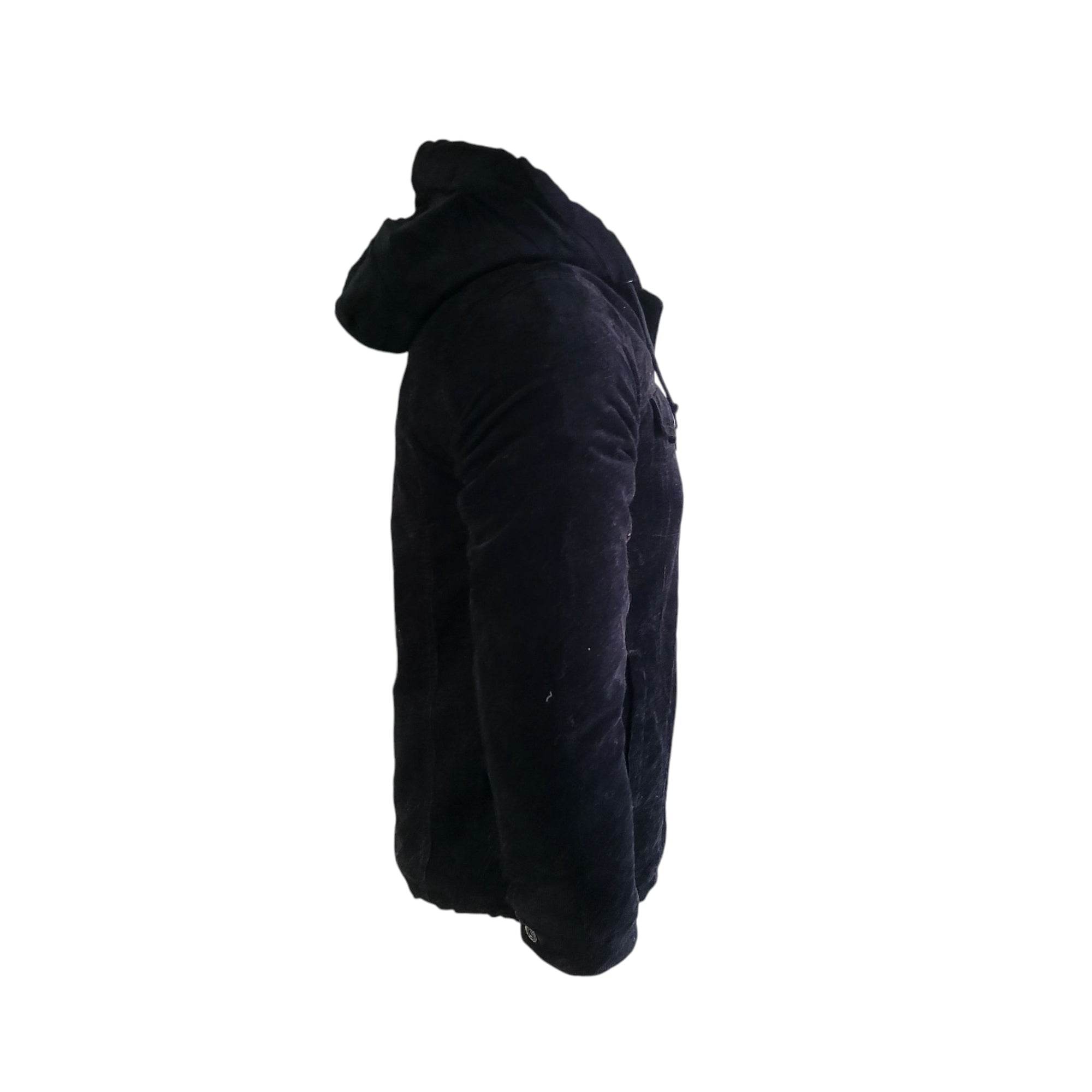 Levi’s Sherpa Lined Black Corduroy Hooded Jacket – Size XS - USASTARFASHION