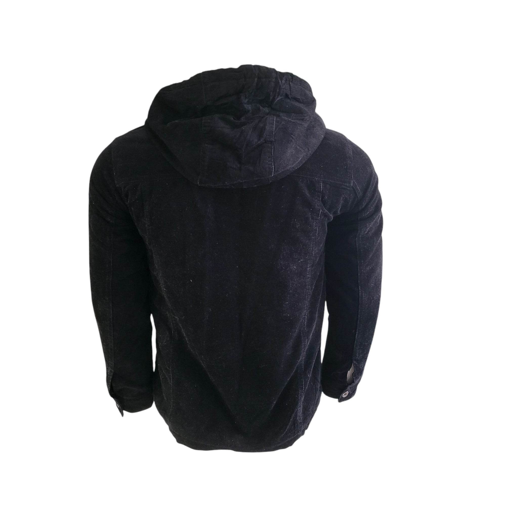 Levi’s Sherpa Lined Black Corduroy Hooded Jacket – Size XS - USASTARFASHION