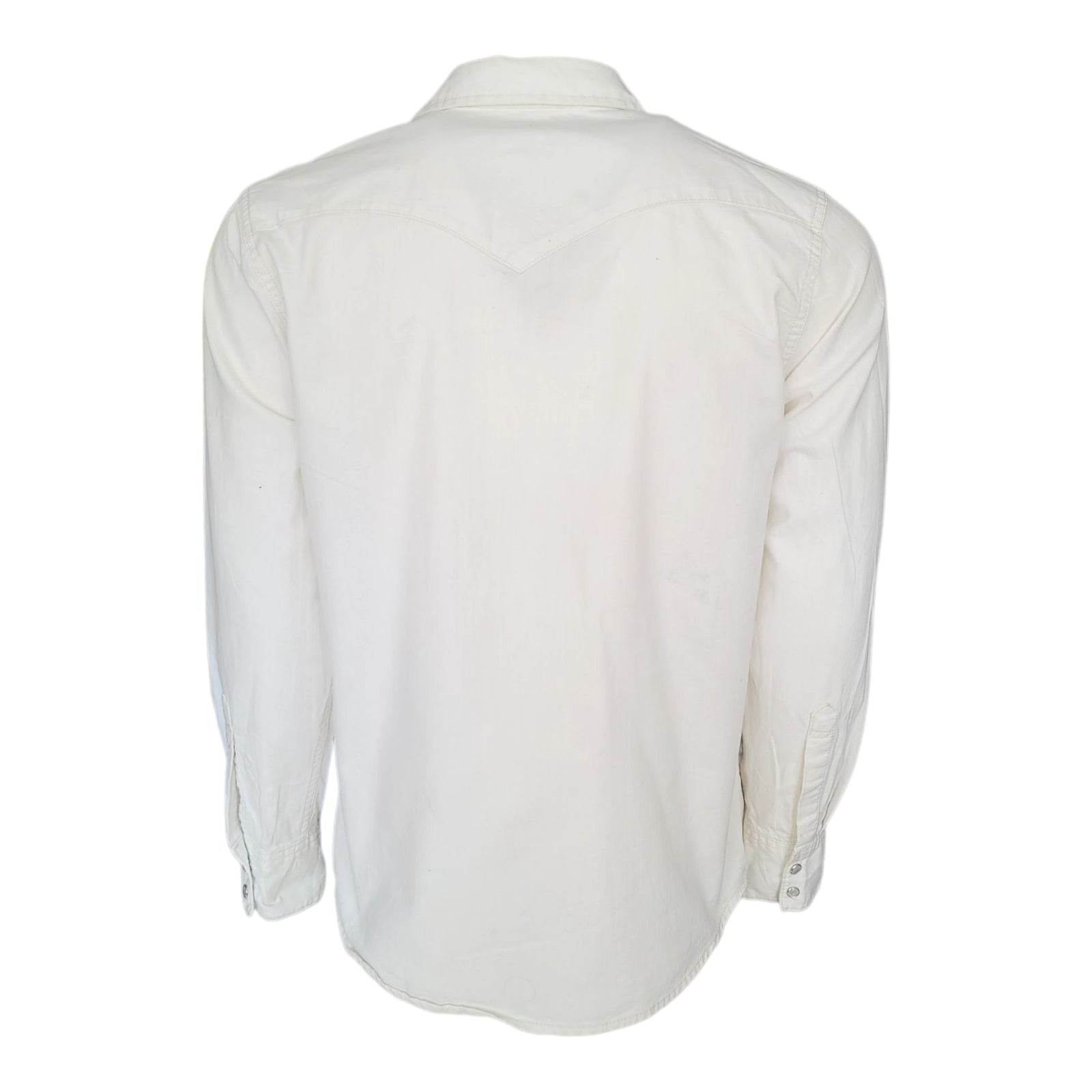 Levi’s White Western Snap Shirt – Size M - USASTARFASHION