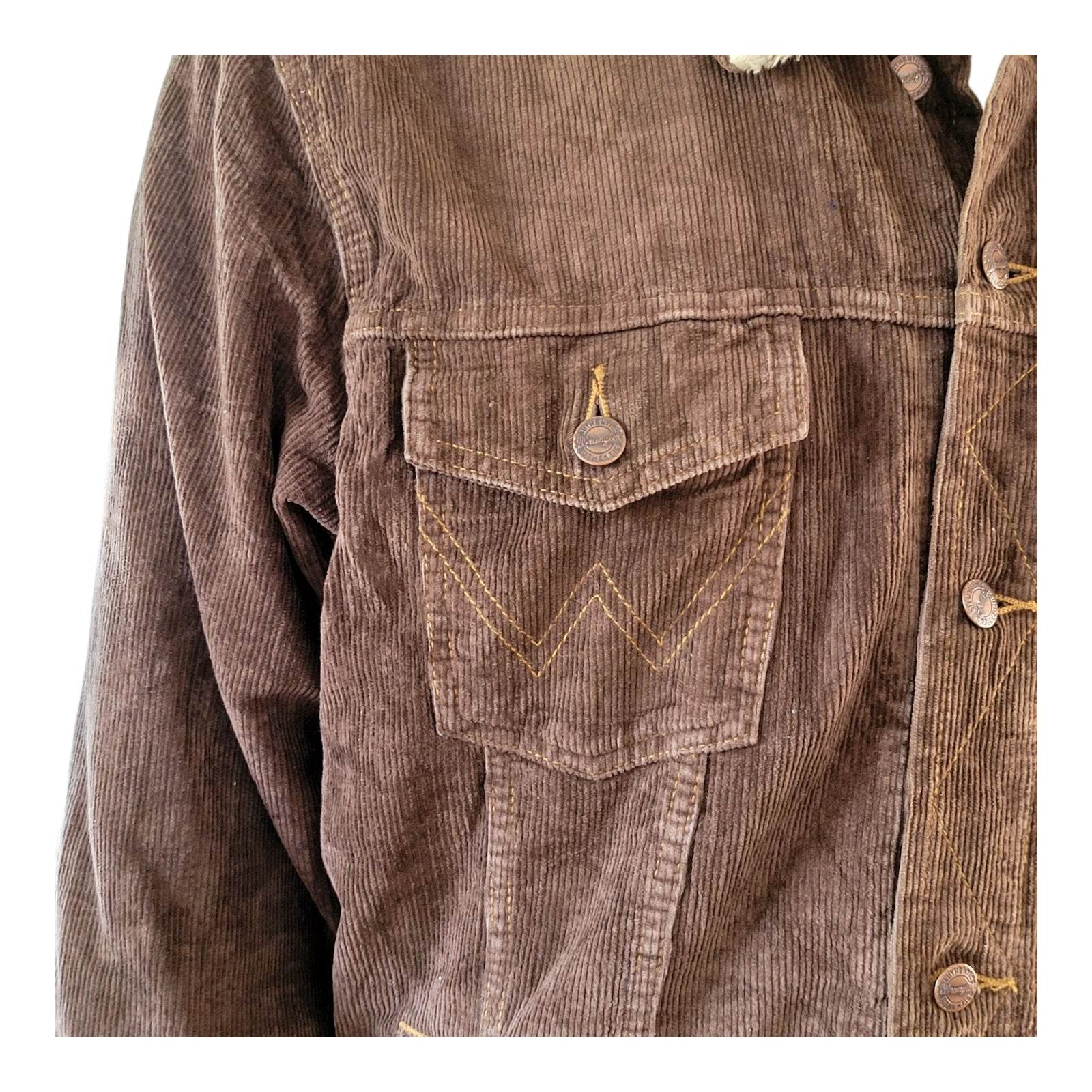Wrangler Western Sherpa Corduroy Jacket – Size L - USASTARFASHION