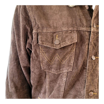 Wrangler Western Sherpa Corduroy Jacket – Size L - USASTARFASHION