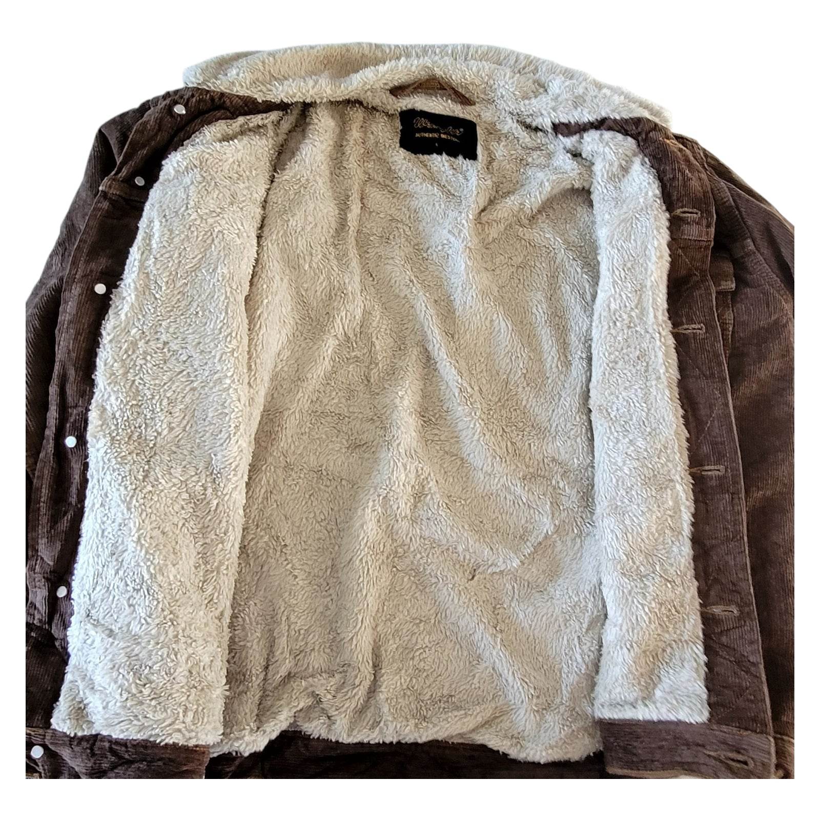 Wrangler Western Sherpa Corduroy Jacket – Size L - USASTARFASHION