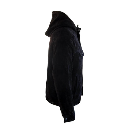 Levi’s Black Corduroy Sherpa Jacket with Hood – Size M - USASTARFASHION