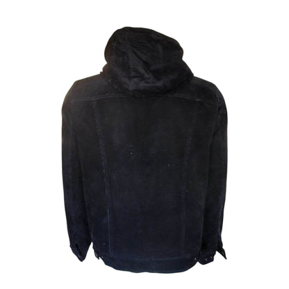 Levi’s Black Corduroy Sherpa Jacket with Hood – Size M - USASTARFASHION