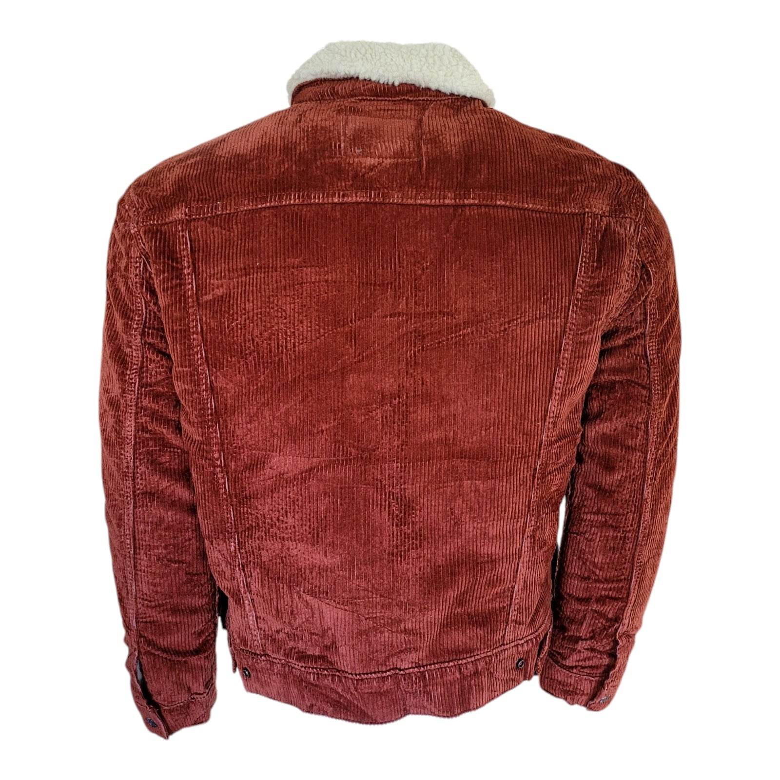 Levi’s Black Corduroy Sherpa Jacket with Hood – Size M - USASTARFASHION