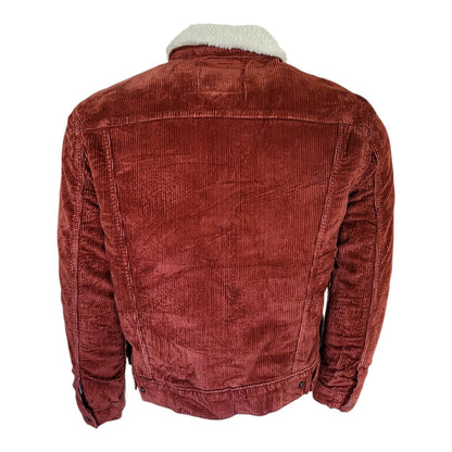 Levi’s Black Corduroy Sherpa Jacket with Hood – Size M - USASTARFASHION