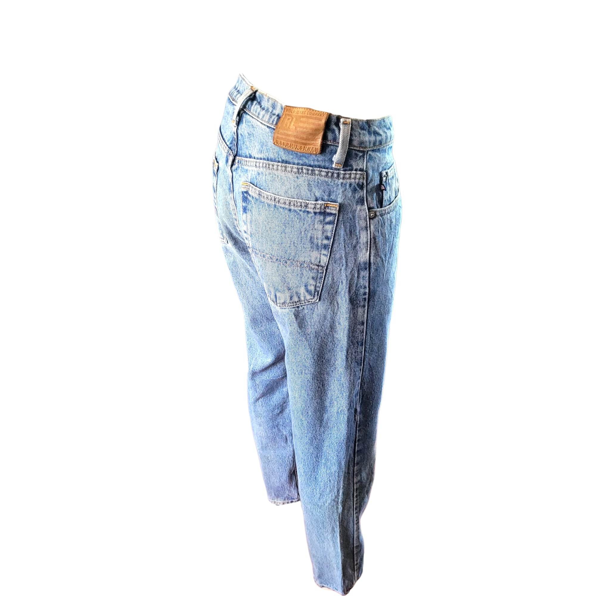 Ralph Lauren USA Flag Tab Relaxed Jeans – Size 30x32 - USASTARFASHION