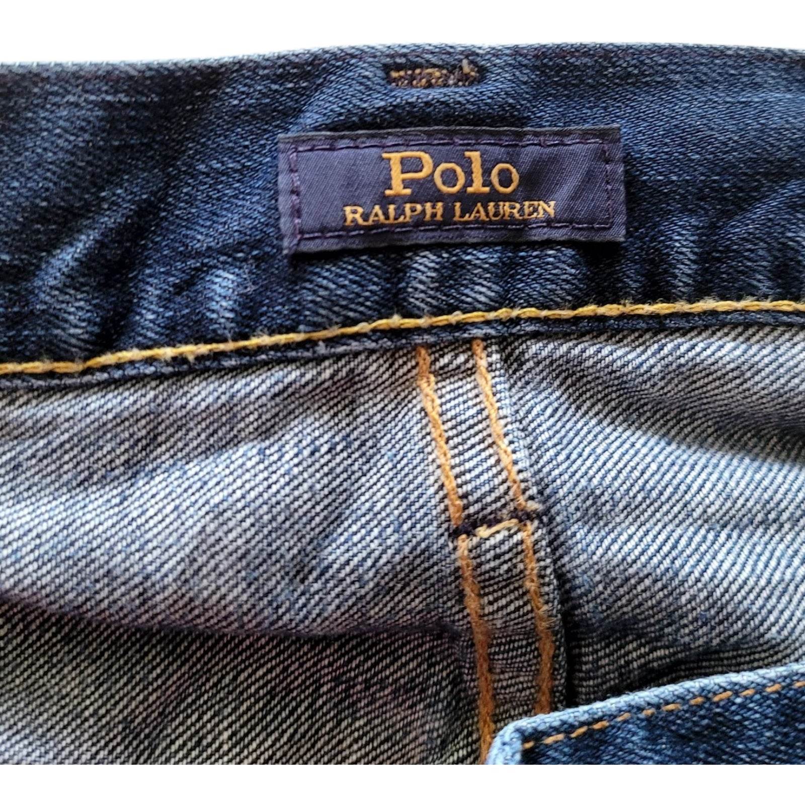 Polo Ralph Lauren Men's Blue Denim Jeans - 34x32 - USASTARFASHION