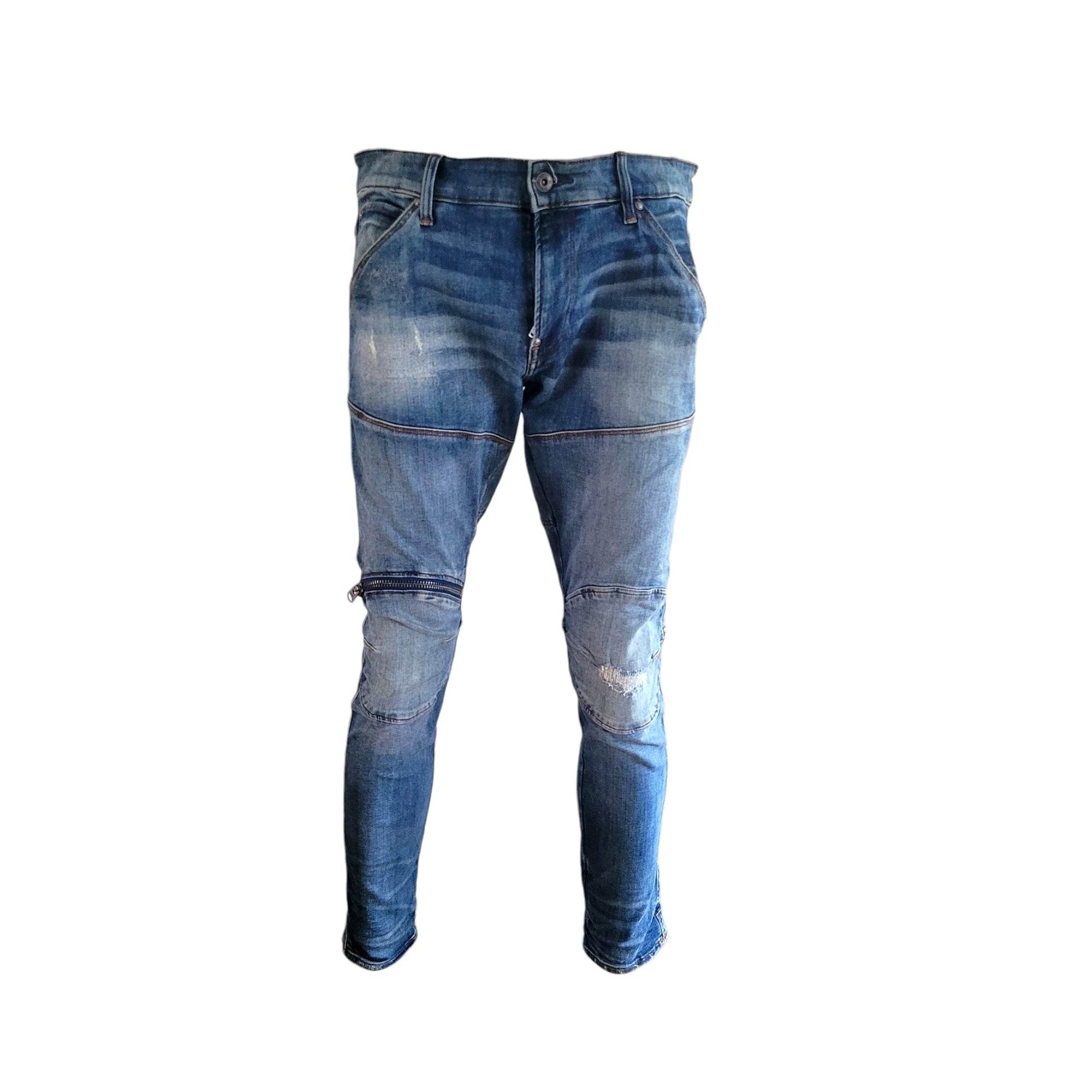 G - Star RAW 5620 3D Zip Knee Skinny Jeans – W33 L30 - USASTARFASHION