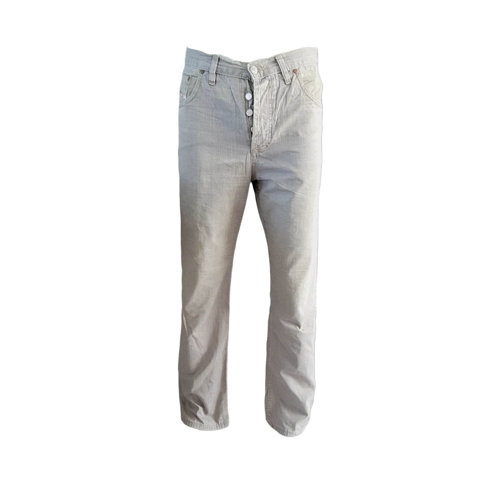 Diesel Industry Beige Jeans – W33 L34 - USASTARFASHION