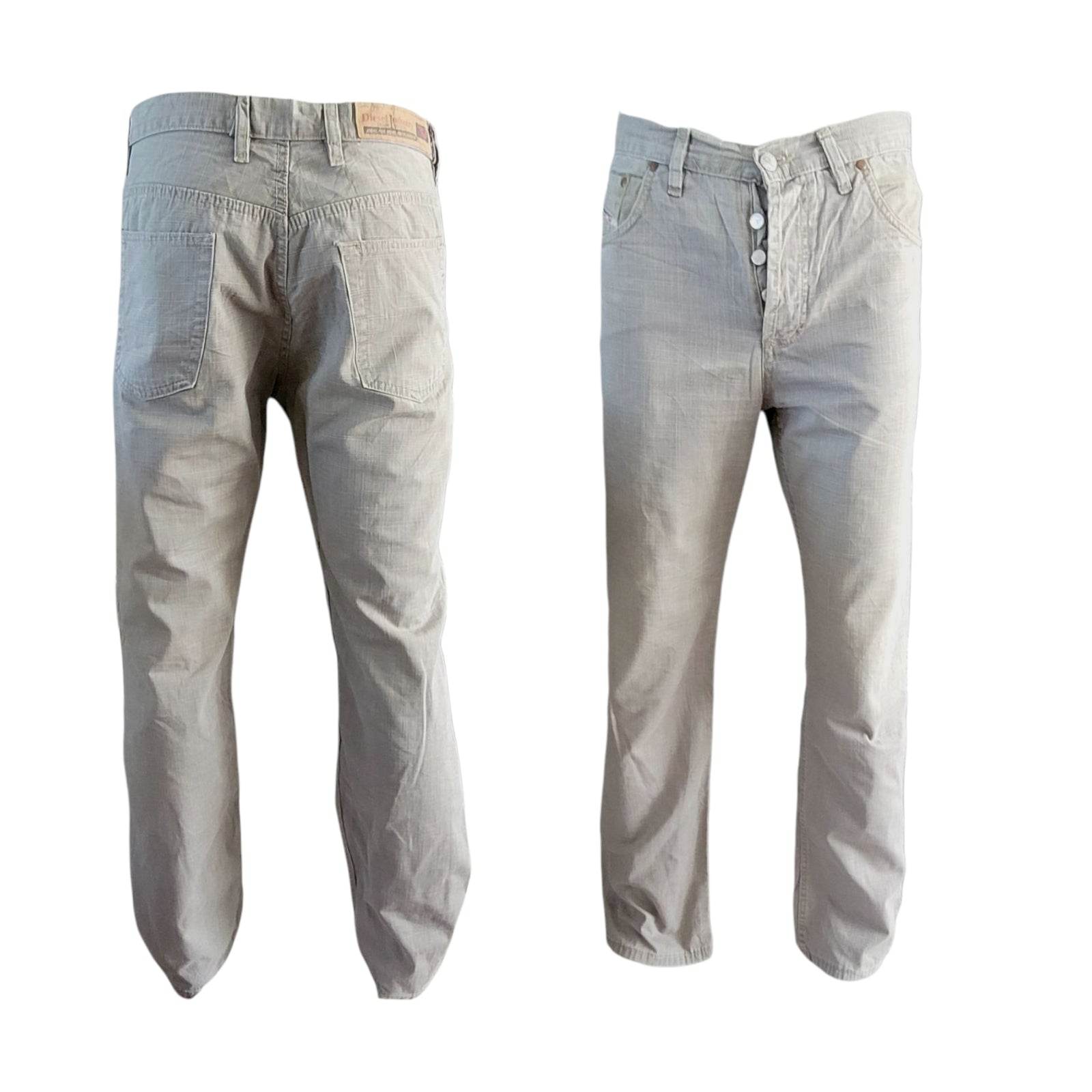 Diesel Industry Beige Jeans – W33 L34 - USASTARFASHION