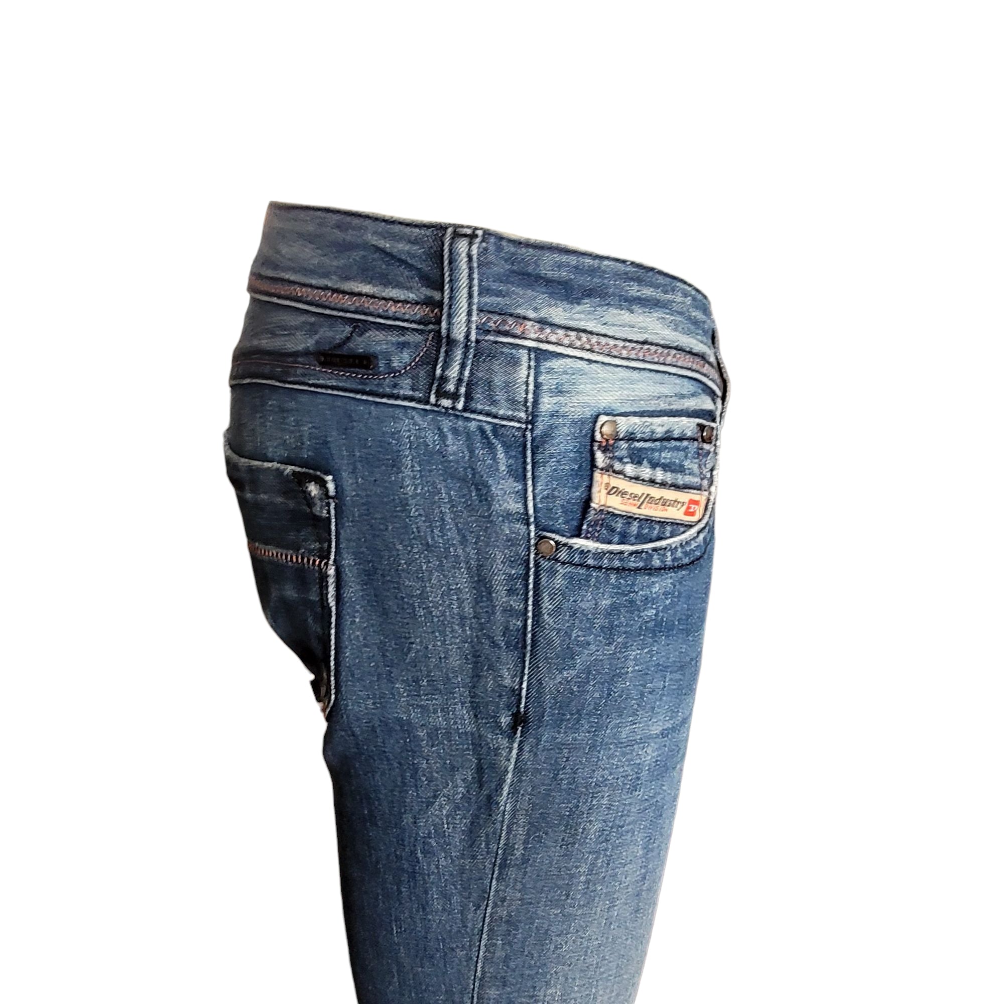Diesel Lowky W27 L34 Women’s Distressed Bootcut Jeans – Italy - USASTARFASHION
