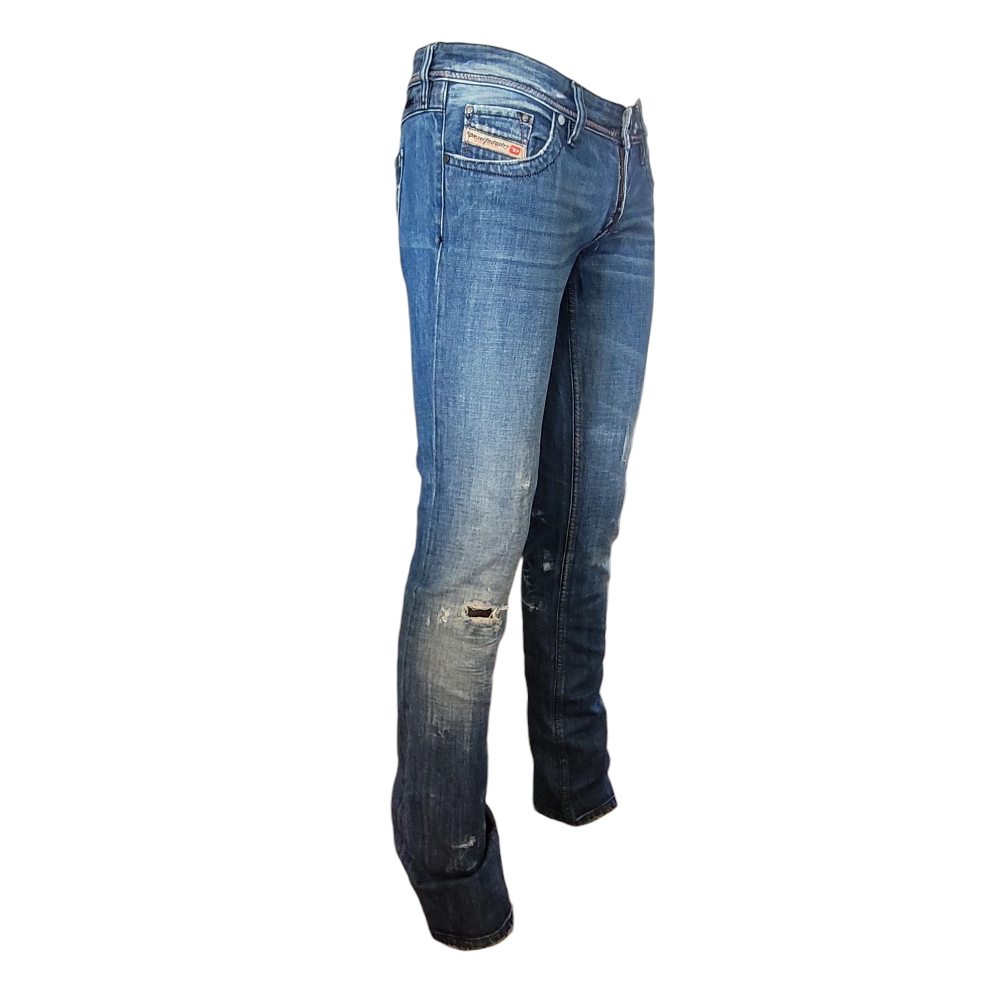Diesel Lowky W27 L34 Women’s Distressed Bootcut Jeans – Italy - USASTARFASHION