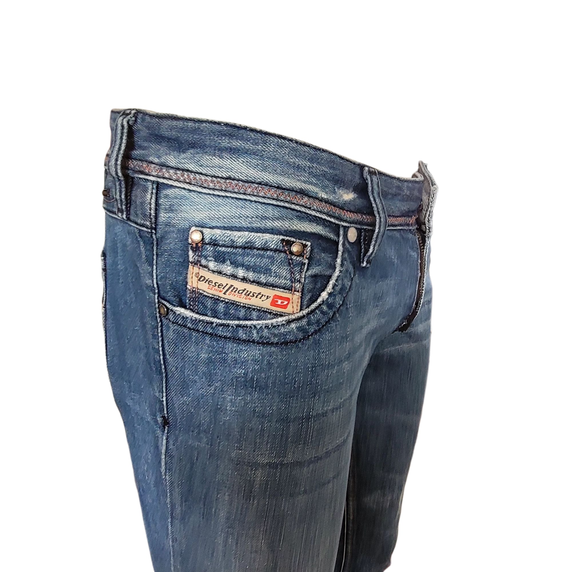 Diesel Lowky W27 L34 Women’s Distressed Bootcut Jeans – Italy - USASTARFASHION