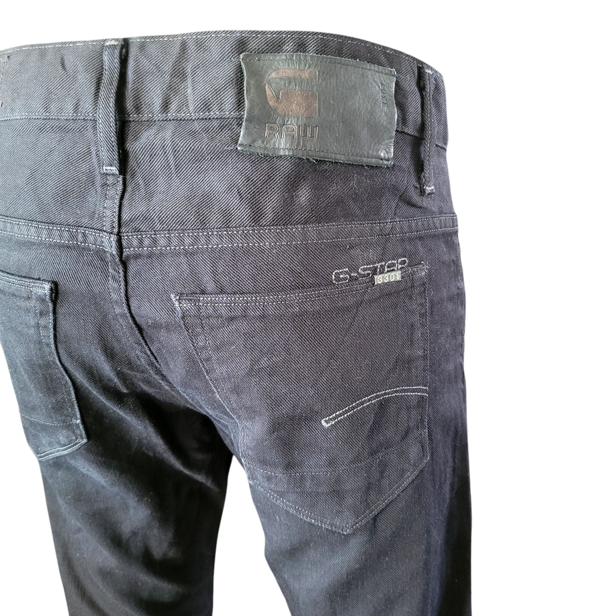 Vintage G - Star RAW 3301 Slim W33 L34 Made in Italy Jeans - USASTARFASHION