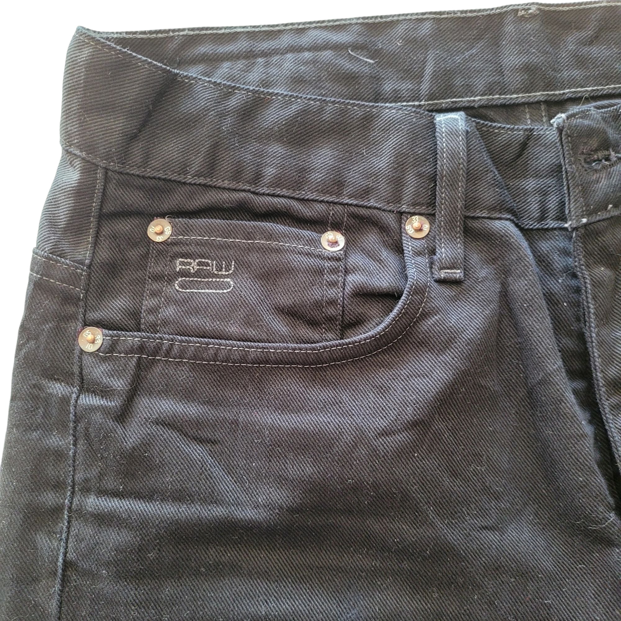 Vintage G - Star RAW 3301 Slim W33 L34 Made in Italy Jeans - USASTARFASHION
