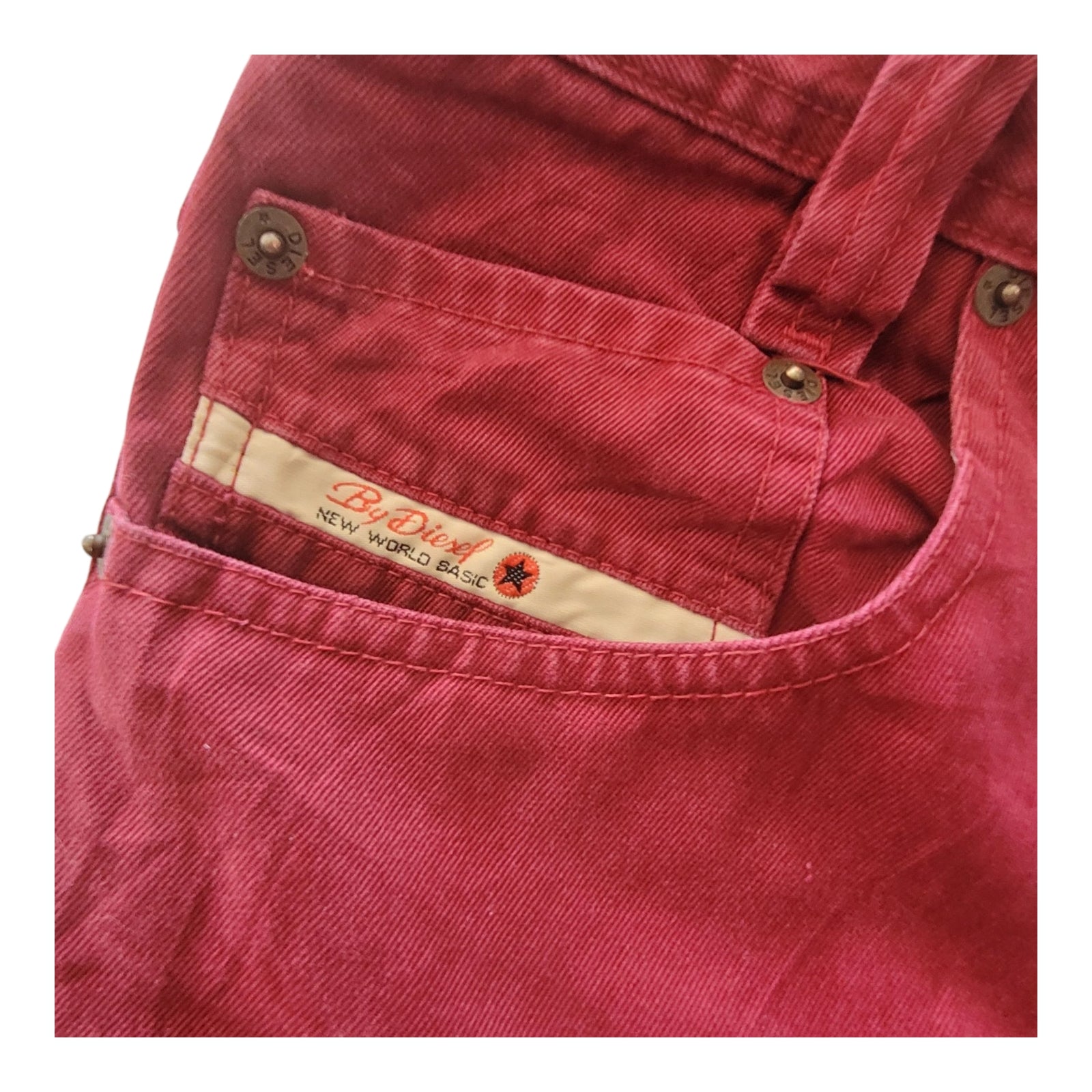 Vintage Diesel Saddle Red Jeans – W28 L29 – Made in Italy - USASTARFASHION