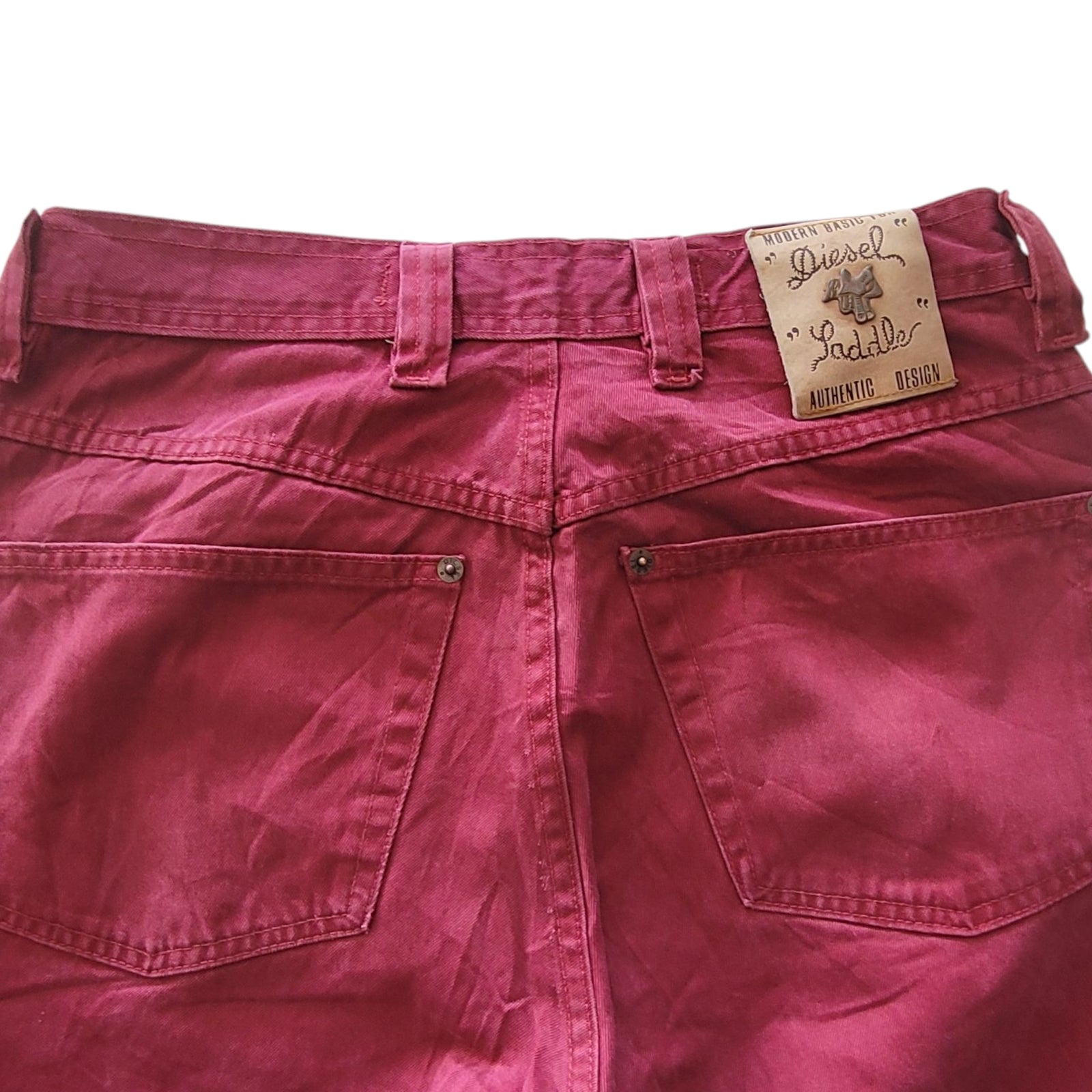 Vintage Diesel Saddle Red Jeans – W28 L29 – Made in Italy - USASTARFASHION