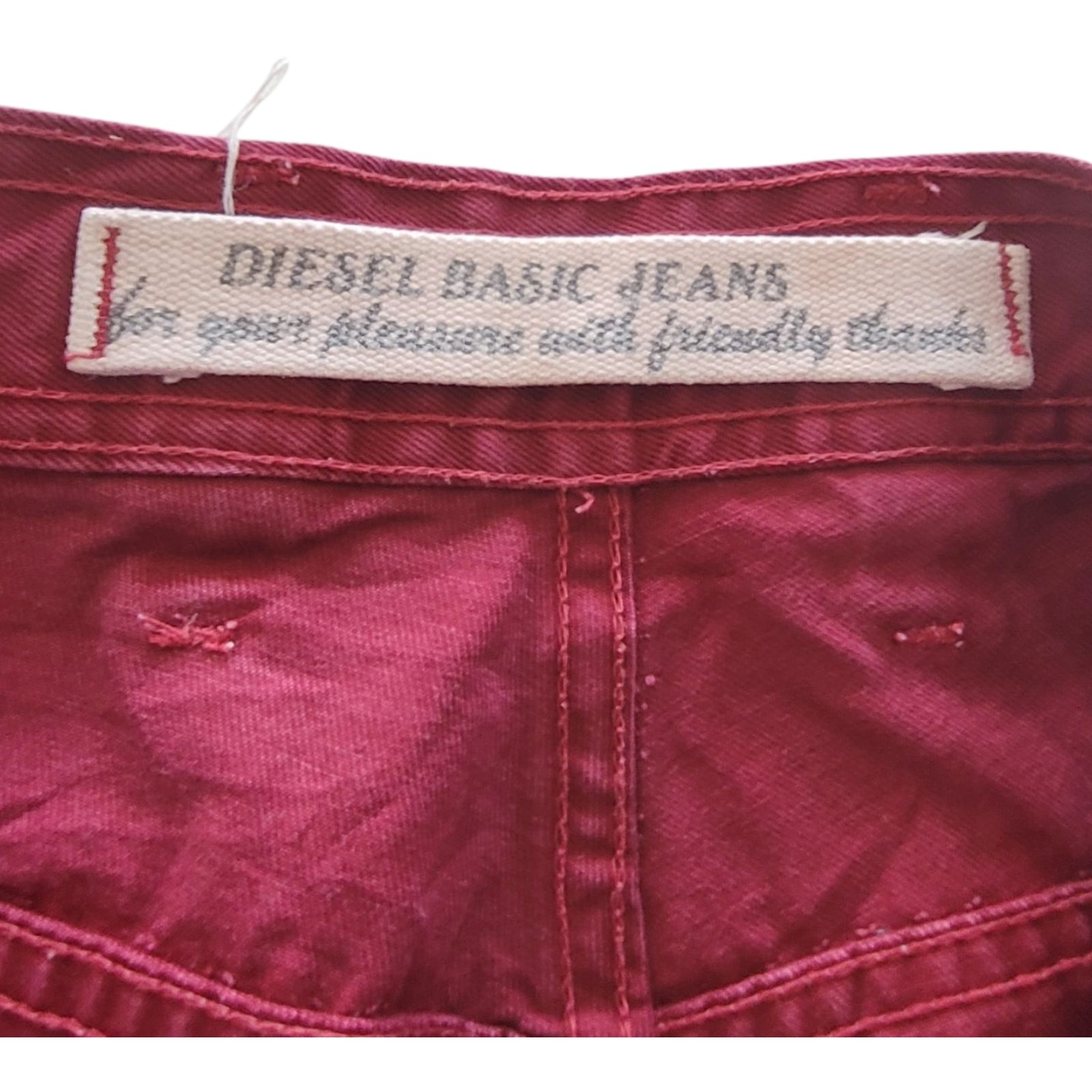 Vintage Diesel Saddle Red Jeans – W28 L29 – Made in Italy - USASTARFASHION