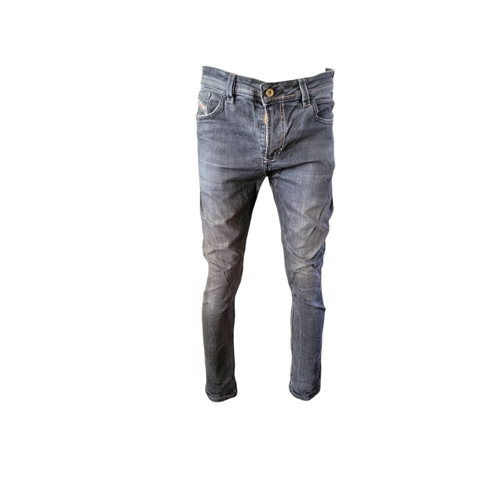 Vintage Diesel Industry Italy Jeans – W34 – Tapered Fit – Dark Grey - USASTARFASHION