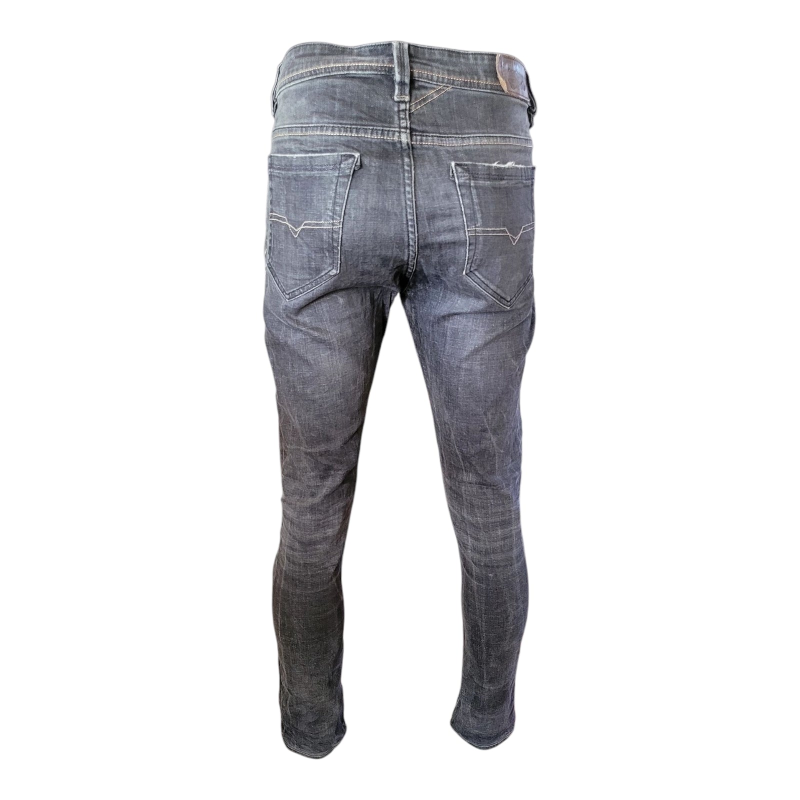 Vintage Diesel Industry Italy Jeans – W34 – Tapered Fit – Dark Grey - USASTARFASHION
