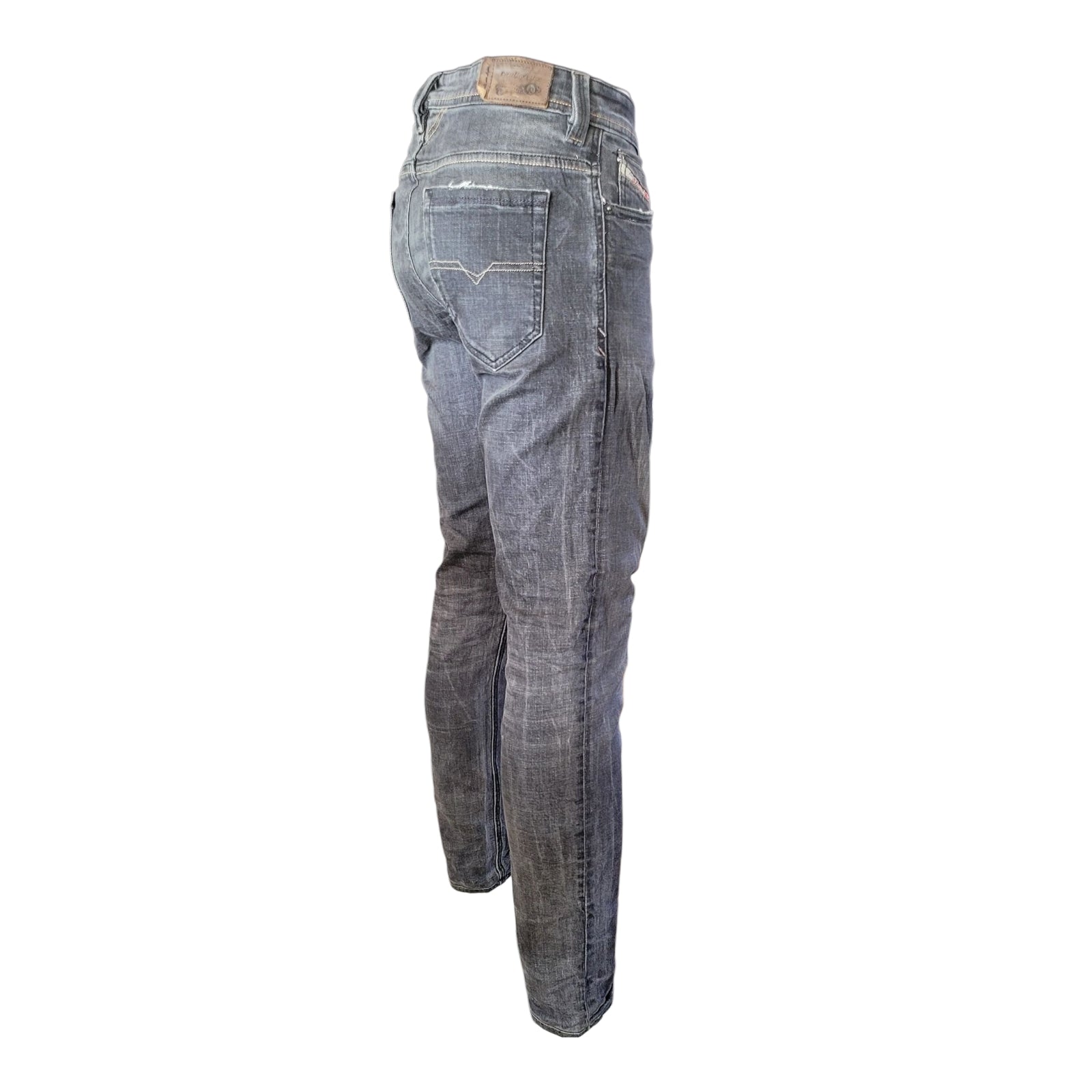 Vintage Diesel Industry Italy Jeans – W34 – Tapered Fit – Dark Grey - USASTARFASHION