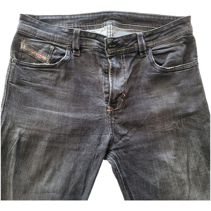 Vintage Diesel Industry Italy Jeans – W34 – Tapered Fit – Dark Grey - USASTARFASHION