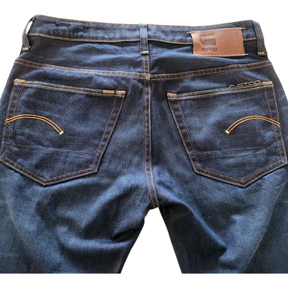 Vintage G-Star 3301 Low Tapered Jeans – W32 L34 – Dark Blue - USASTARFASHION