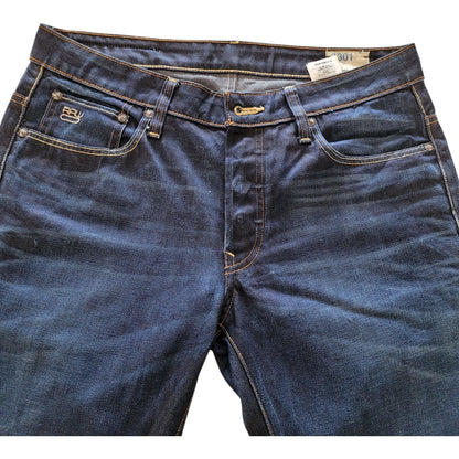 Vintage G-Star 3301 Low Tapered Jeans – W32 L34 – Dark Blue - USASTARFASHION