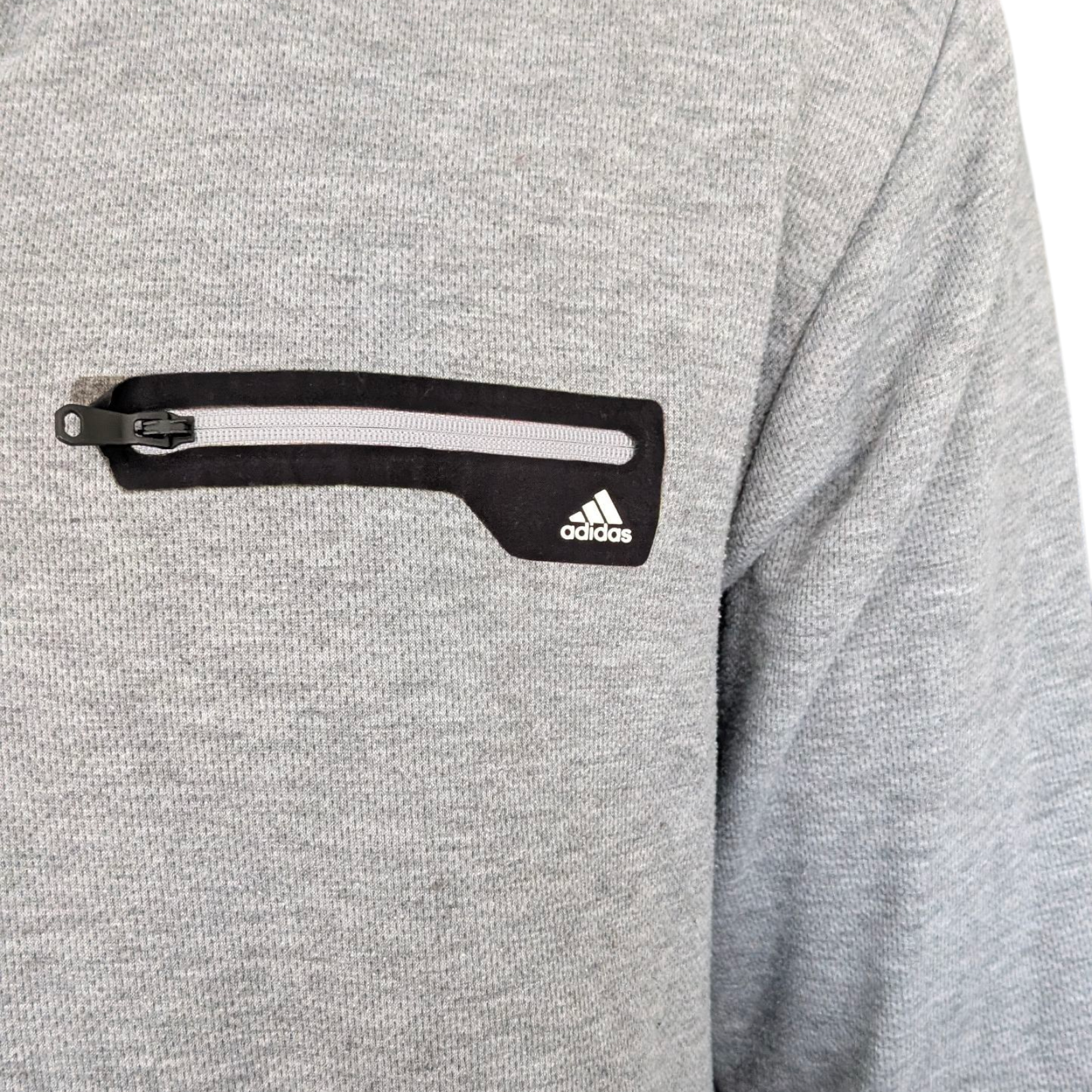 Adidas Golf Men’s 1/4 Zip Pullover Sweater 2XL Gray Performance Knit Long Sleeve - USASTARFASHION