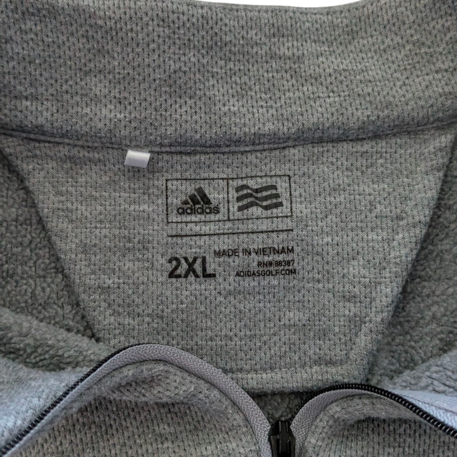 Adidas Golf Men’s 1/4 Zip Pullover Sweater 2XL Gray Performance Knit Long Sleeve - USASTARFASHION