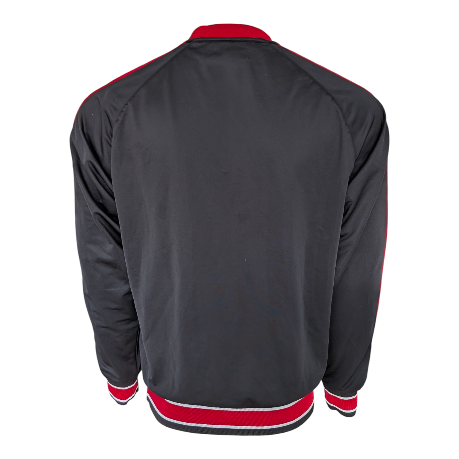 Kappa Youth XL Black Red Pullover Sweatshirt Training Top Logo Crew Neck - USASTARFASHION