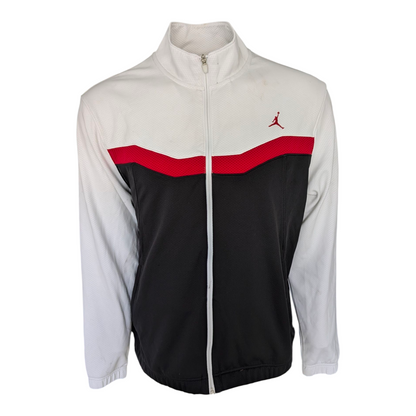 Jordan Jumpman Track Jacket Men’s XL Black White Red Dri-FIT Full Zip - USASTARFASHION