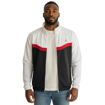 Jordan Jumpman Track Jacket Men’s XL Black White Red Dri-FIT Full Zip - USASTARFASHION