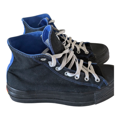 Converse Chuck Taylor All Star Hi Pride Edition UK 8 Black Rainbow Sole LGBTQ Sneakers - USASTARFASHION
