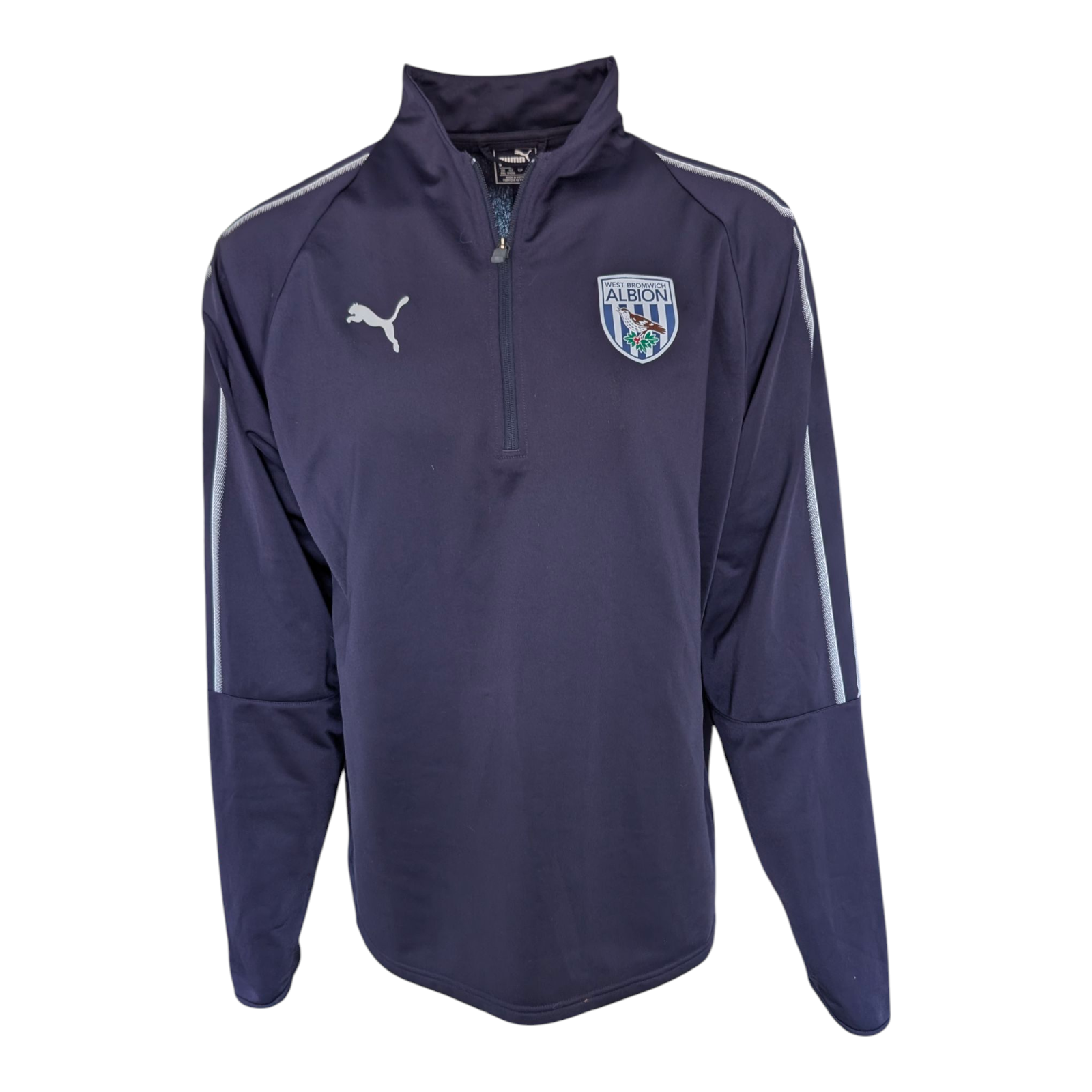 Puma West Bromwich Albion 1/4 Zip Training Top 3XL Navy Football Jacket - USASTARFASHION