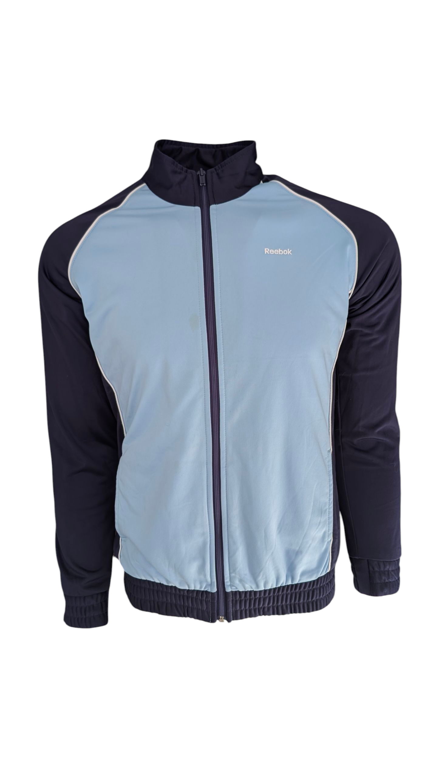 Reebok Youth 16Y Track Jacket 15–16 Years 2XL Blue Navy Full Zip Retro - USASTARFASHION