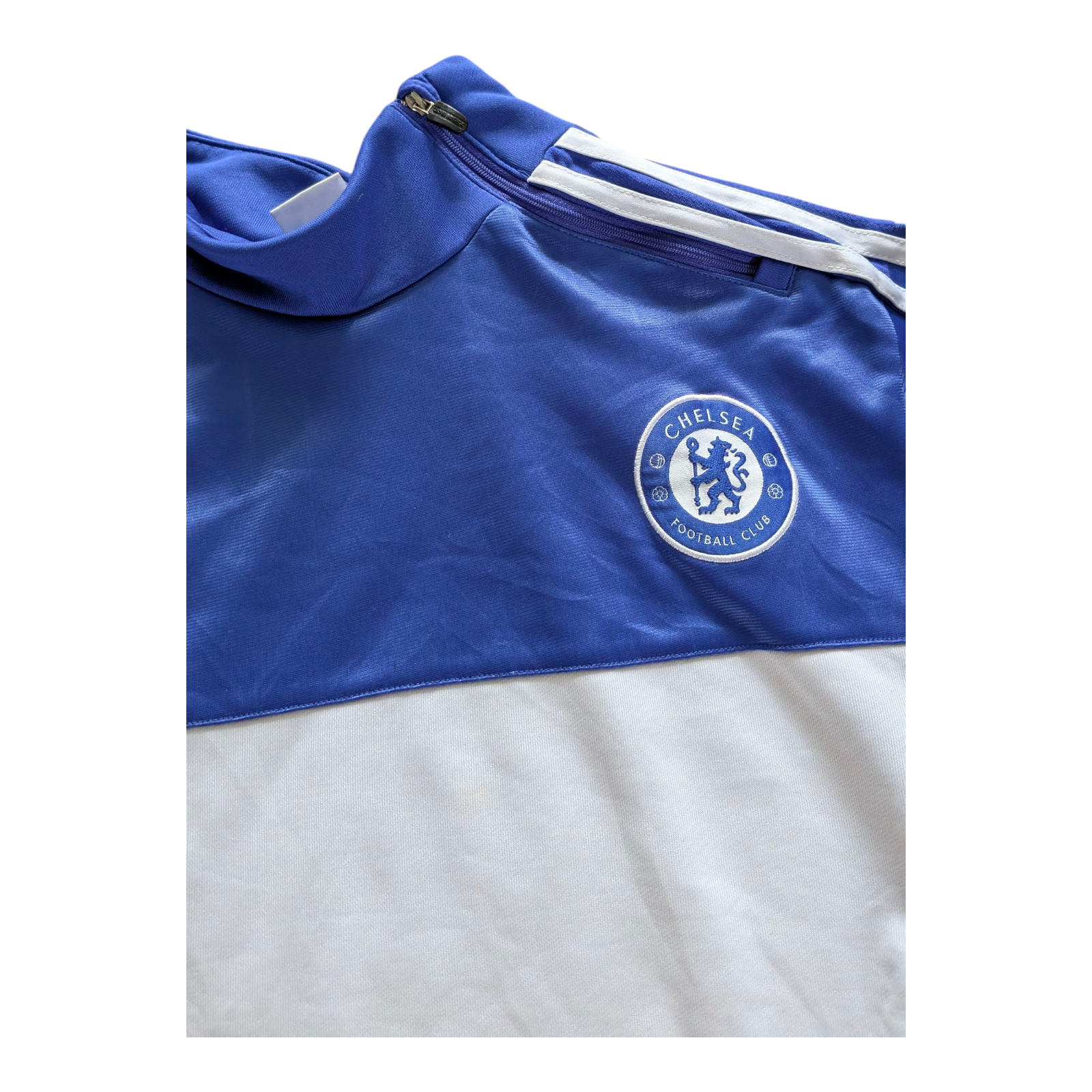 Adidas Chelsea FC Training Top Men’s M Blue White Long Sleeve Climacool Football - USASTARFASHION