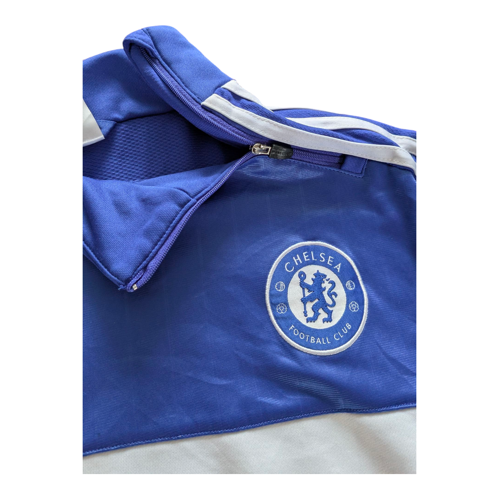 Adidas Chelsea FC Training Top Men’s M Blue White Long Sleeve Climacool Football - USASTARFASHION