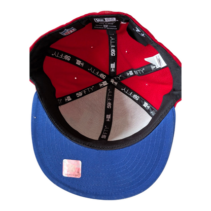 New Era 59FIFTY Cap NY Giants NFL Fitted Hat 7 1/4 Red Blue Embroidered - USASTARFASHION