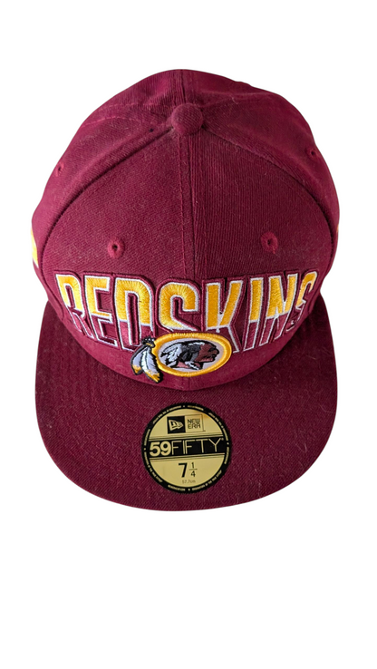 New Era 59FIFTY  NFL Fitted Cap Hat 7 1/4 Burgundy Gold - USASTARFASHION