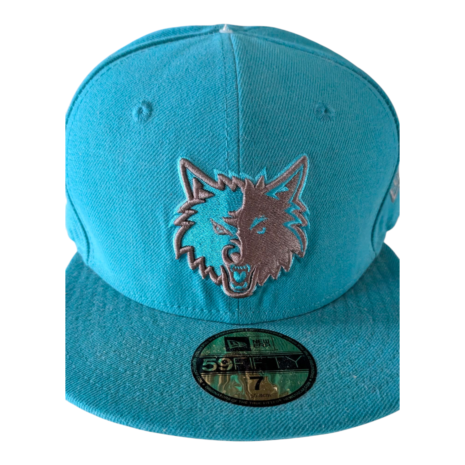New Era 59FIFTY Minnesota Timberwolves NBA Fitted Cap Hat Size 7 Teal - USASTARFASHION