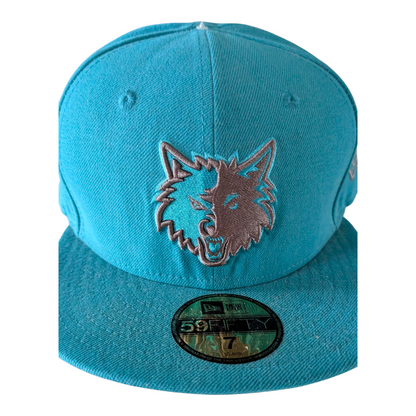 New Era 59FIFTY Minnesota Timberwolves NBA Fitted Cap Hat Size 7 Teal - USASTARFASHION
