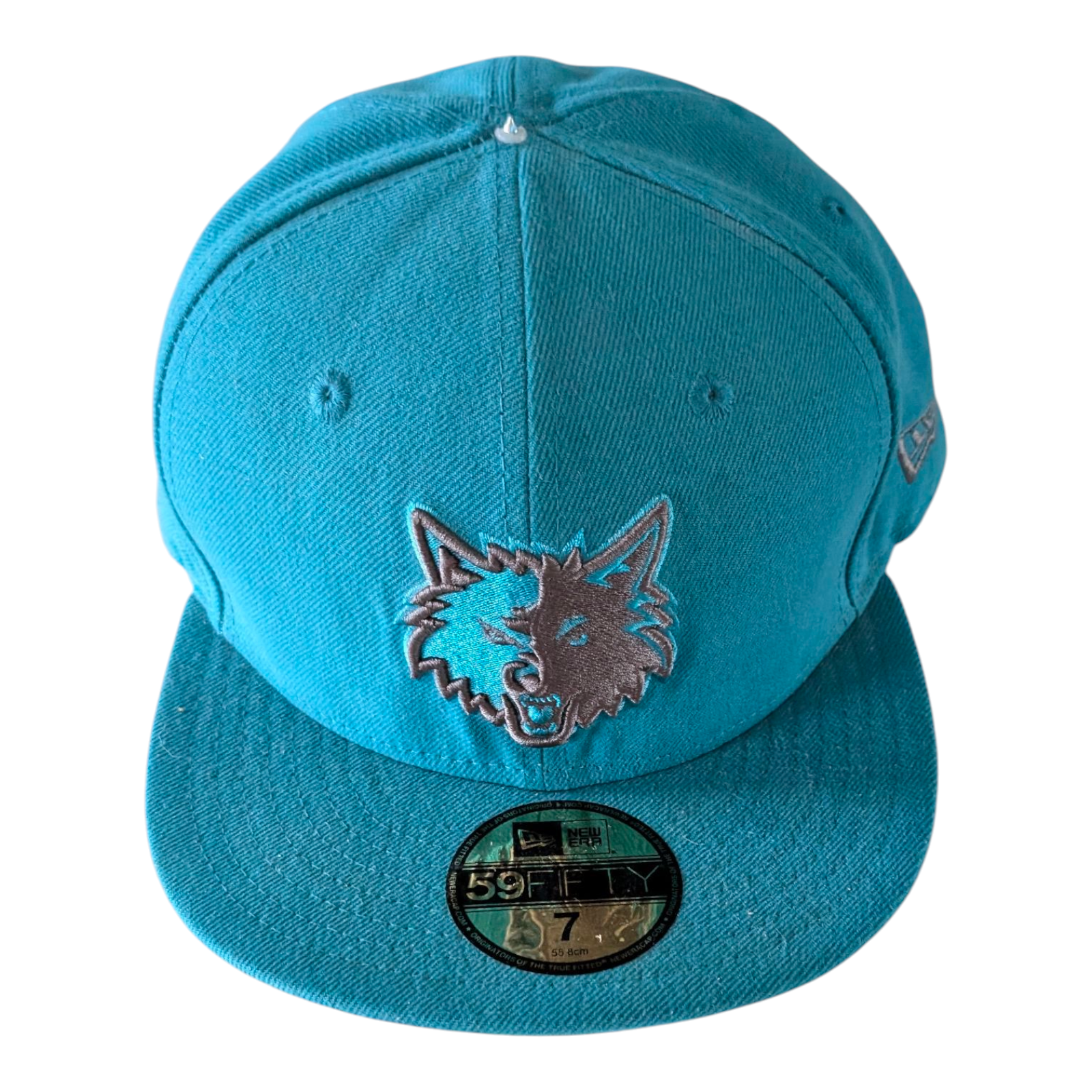 New Era 59FIFTY Minnesota Timberwolves NBA Fitted Cap Hat Size 7 Teal - USASTARFASHION