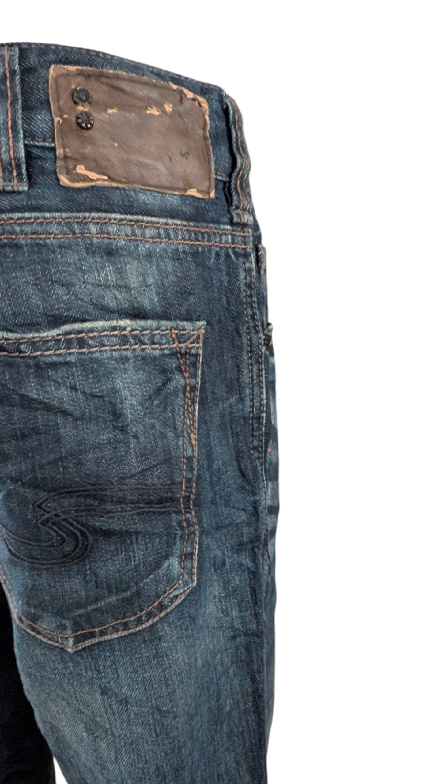 Silver Jeans Co. Grayson Heritage Men’s Jeans W32 L36 Blue Denim Straight Leg - USASTARFASHION