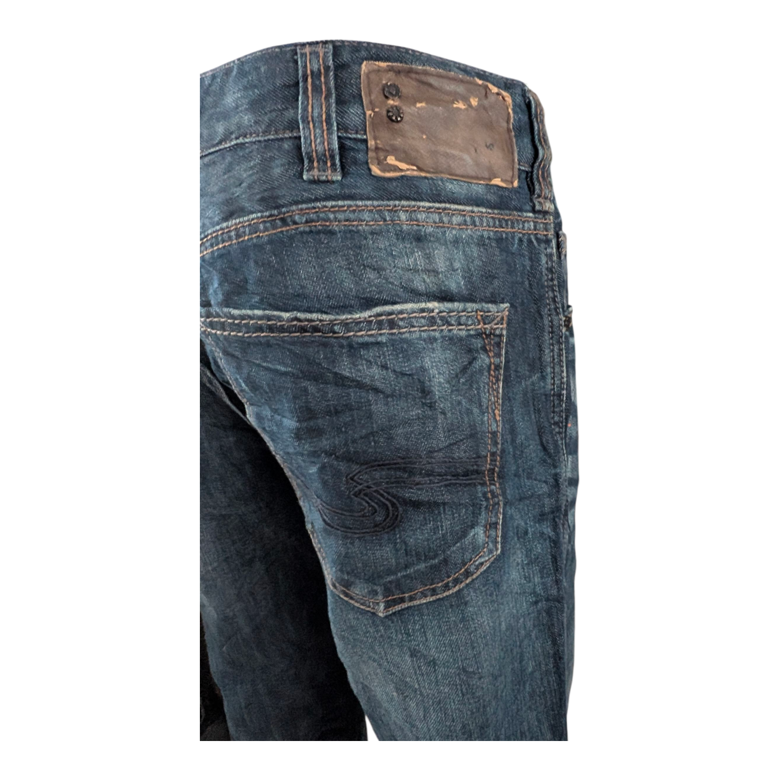 Silver Jeans Co. Grayson Heritage Men’s Jeans W32 L36 Blue Denim Straight Leg - USASTARFASHION