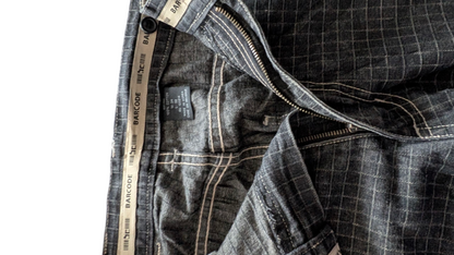 Barcode Grid Jeans W34 L32 Black Denim - USASTARFASHION